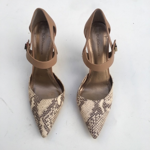 BCBGENERATION Snake Print Pointed Toe Mary Jane - Picture 3 of 6